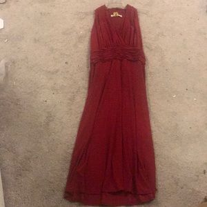 Evan-Picone Sleeveless Dress.  Red. Size 14.
